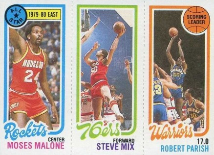 1980 Topps Malone/Mix/Parish #99 Basketball Card