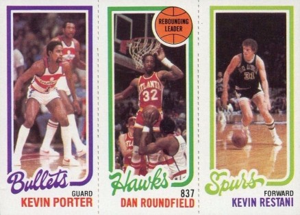 1980 Topps Porter/Roundsfield/Restani #134 Basketball Card