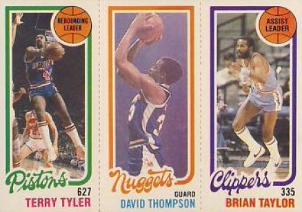1980 Topps Tyler/Thompson/Taylor #158 Basketball Card