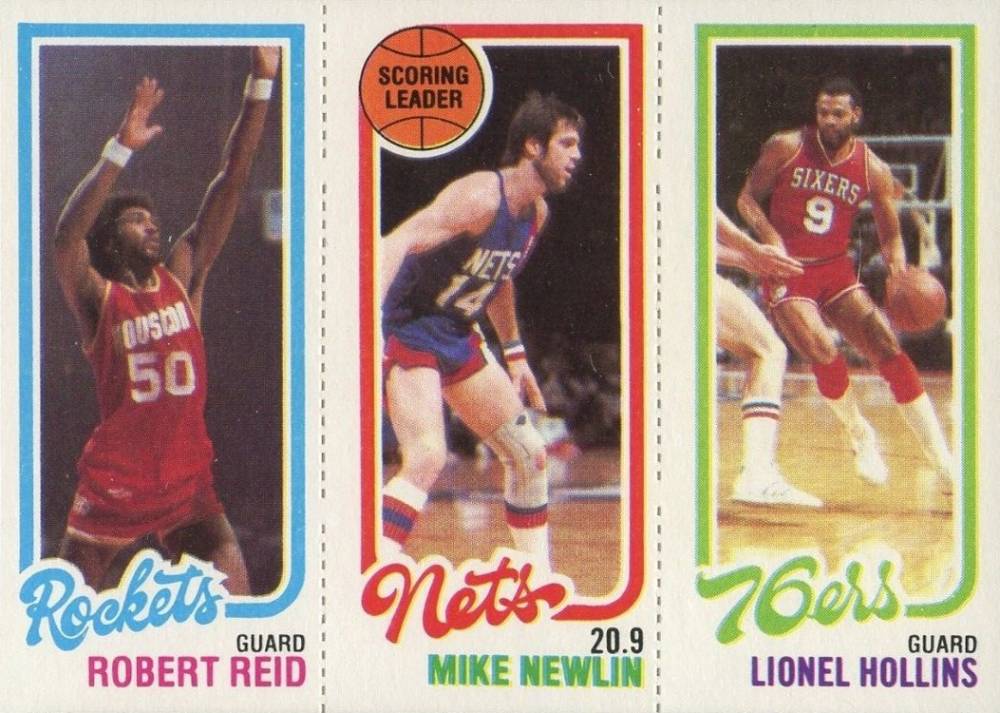 1980 Topps Reid/Newlin/Hollins #135 Basketball Card