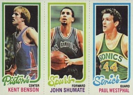 1980 Topps Benson/Shumate/Westphal #14 Basketball Card