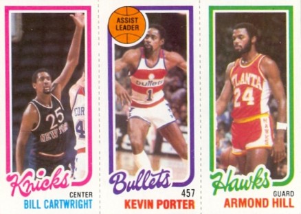 1980 Topps Cartwright/Porter/Hill #36 Basketball Card