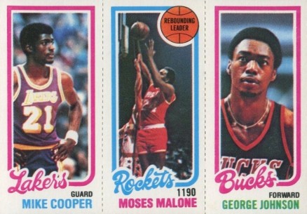 1980 Topps Cooper/Malone/Johnson #43 Basketball Card