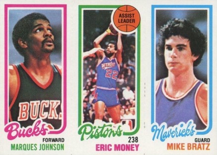 1980 Topps Johnson/Money/Bratz #80 Basketball Card