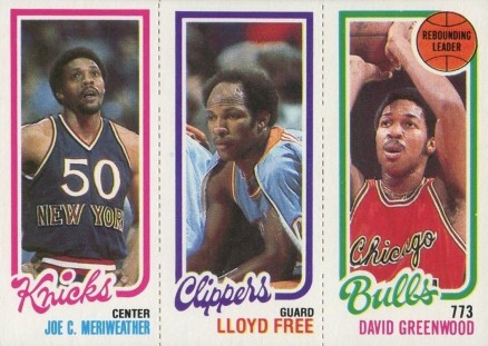 1980 Topps Meriweather/Free/Greenwood #107 Basketball Card