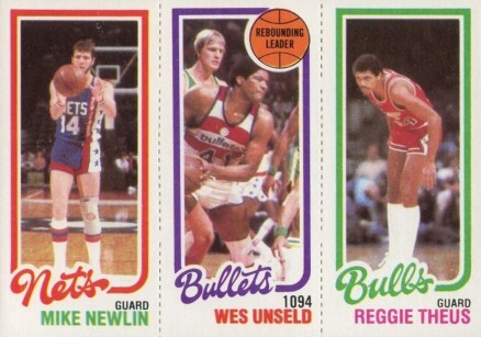 1980 Topps Newlin/Unseld/Theus #120 Basketball Card