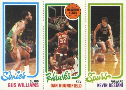 1980 Topps Williams/Roundfield/Restani #174 Basketball Card
