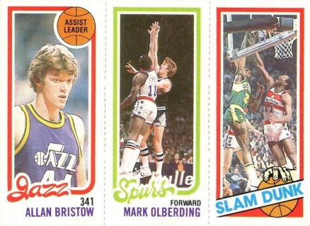 1980 Topps Bristow/Olberding/Bailey #23 Basketball Card