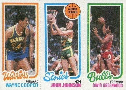 1980 Topps Cooper/Johnson/Greenwood #41 Basketball Card