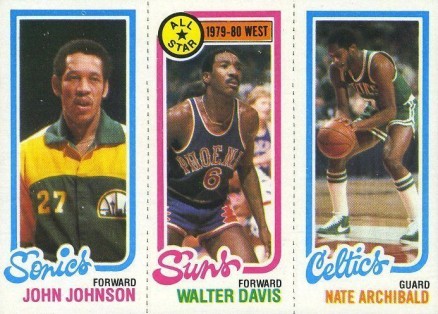 1980 Topps Johnson/Davis/Archibald #75 Basketball Card