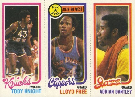 1980 Topps Knight/Free/Dantley #85 Basketball Card