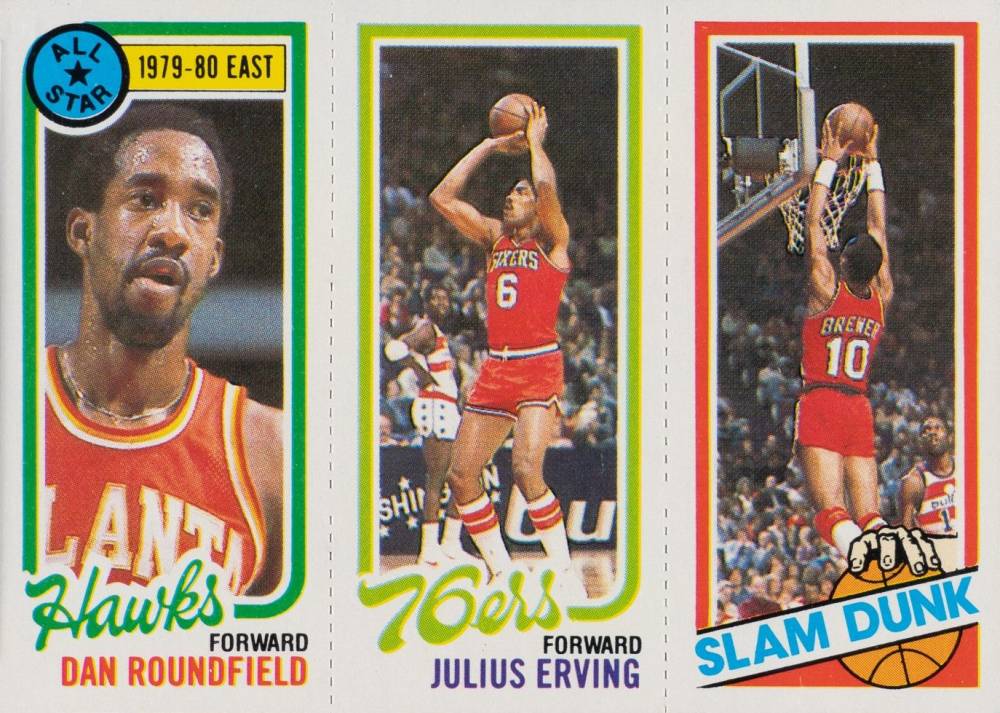 1980 Topps Roundfield/Erving/Brewer #145 Basketball Card