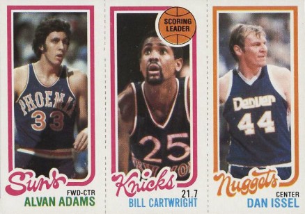 1980 Topps Adams/Cartwright/Issel #5 Basketball Card