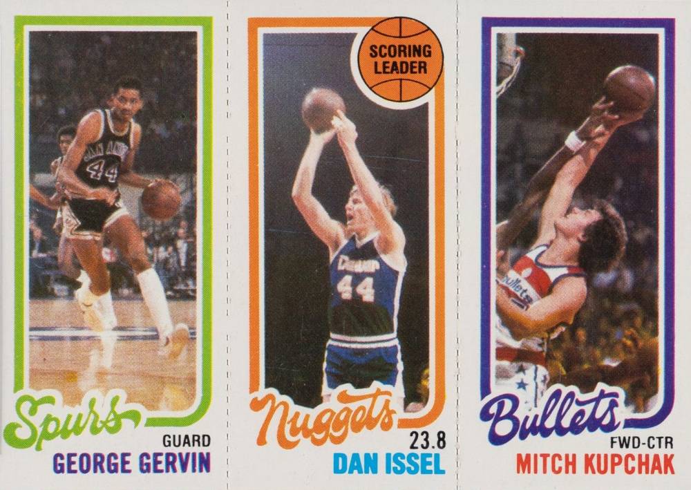 1980 Topps Gervin/Issel/Kupchak # Basketball Card