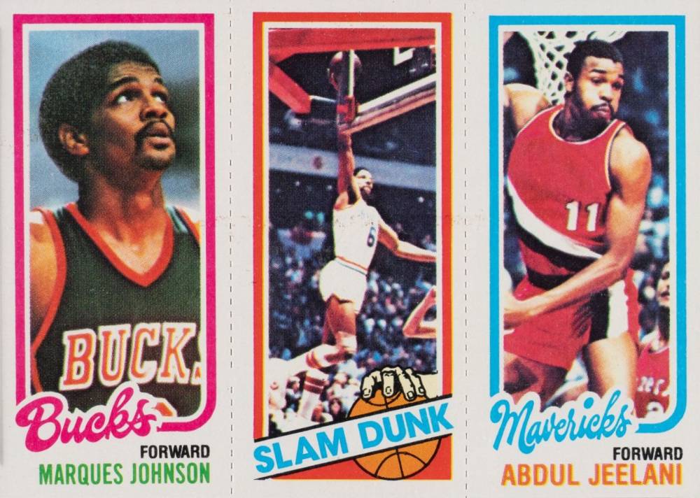 1980 Topps Johnson/Erving/Jeelani #76 Basketball Card