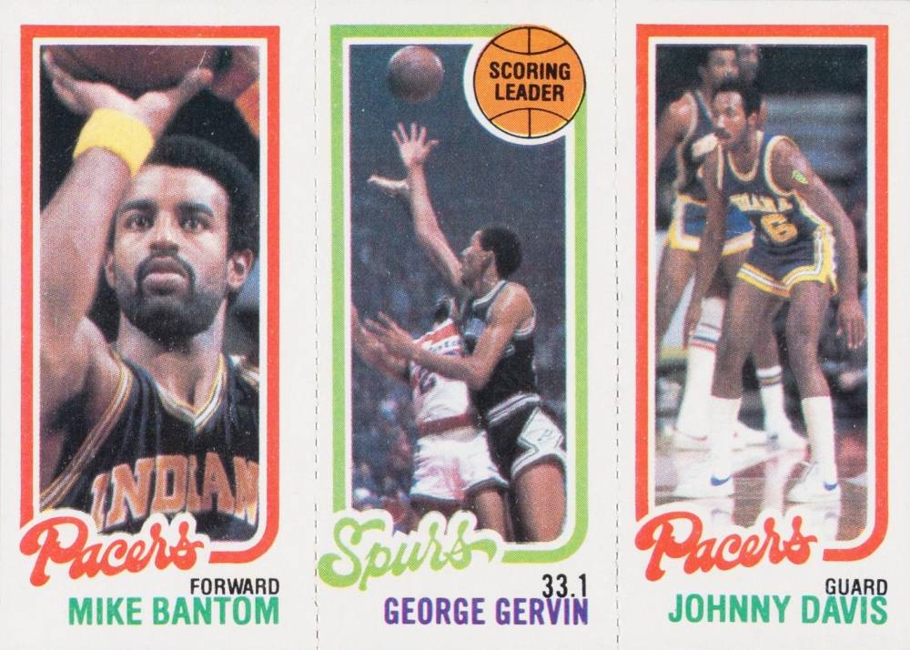 1980 Topps Bantom/Gervin/Davis #10 Basketball Card