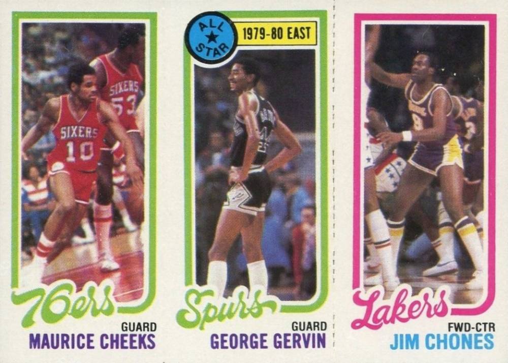 1980 Topps Cheeks/Gervin/Chones #37 Basketball Card