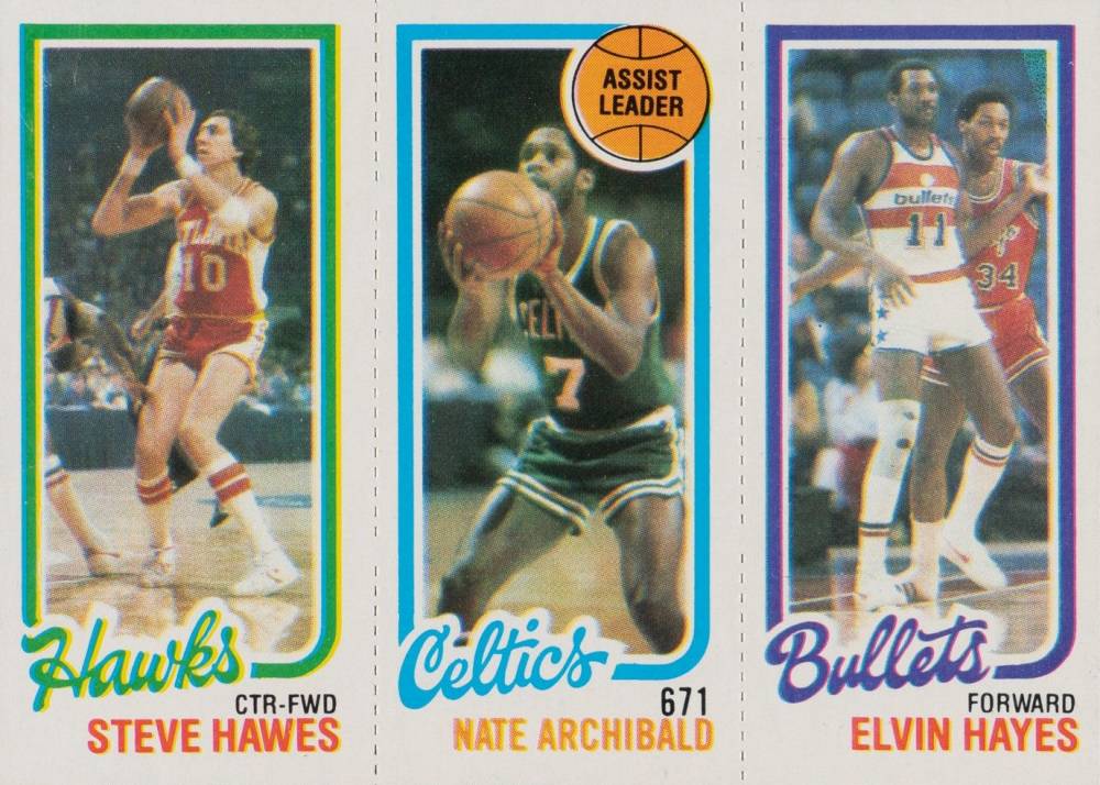 1980 Topps Hawes/Archibald/Hayes #63 Basketball Card