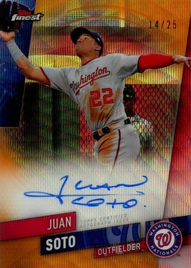 2019 Finest Autographs Juan Soto #FA-JS Baseball Card