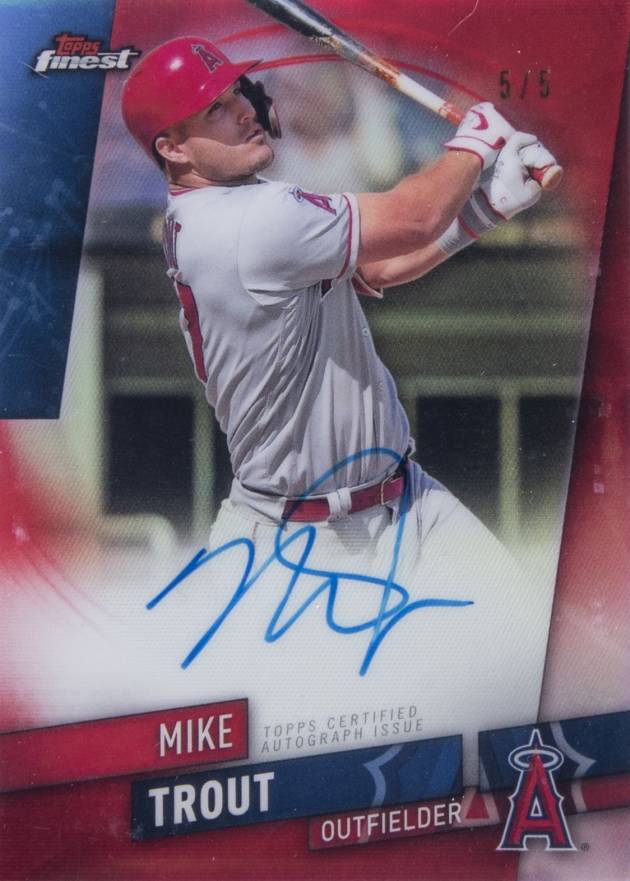 2019 Finest Autographs Mike Trout #FA-MT Baseball Card