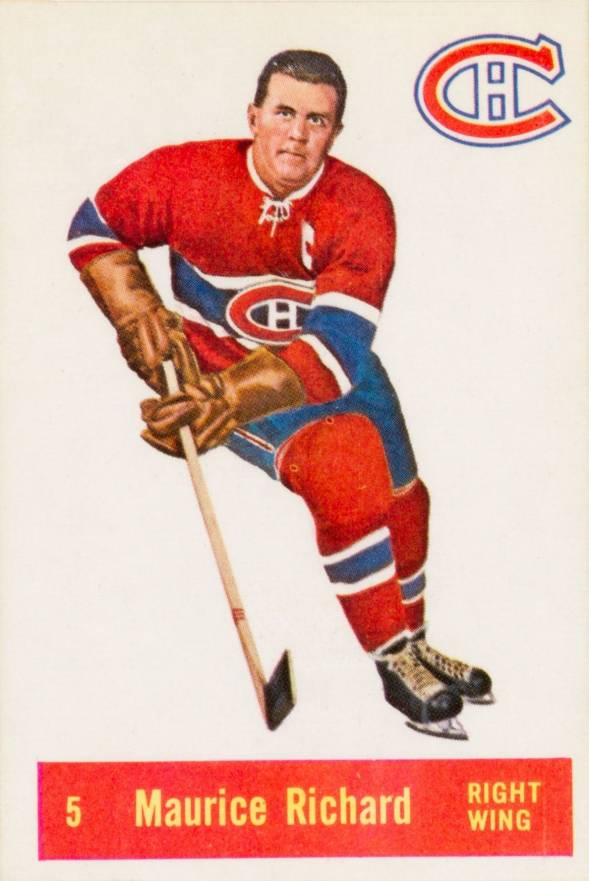 1957 Parkhurst Maurice Richard #5r Hockey Card
