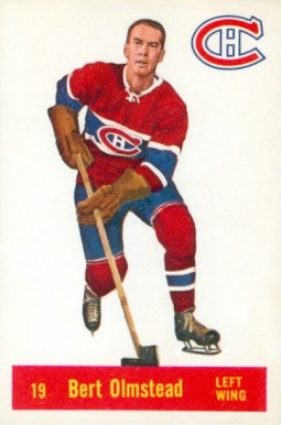 1957 Parkhurst Bert Olmstead #19o Hockey Card