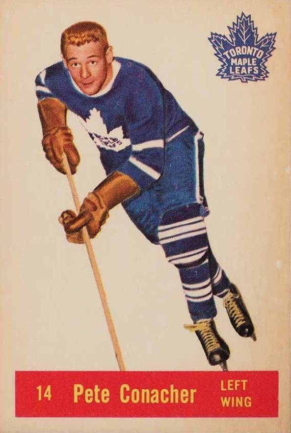 1957 Parkhurst Pete Conacher #14c Hockey Card