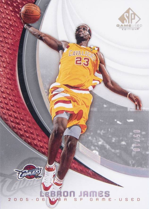 2005 SP Game Used LeBron James #16 Basketball Card