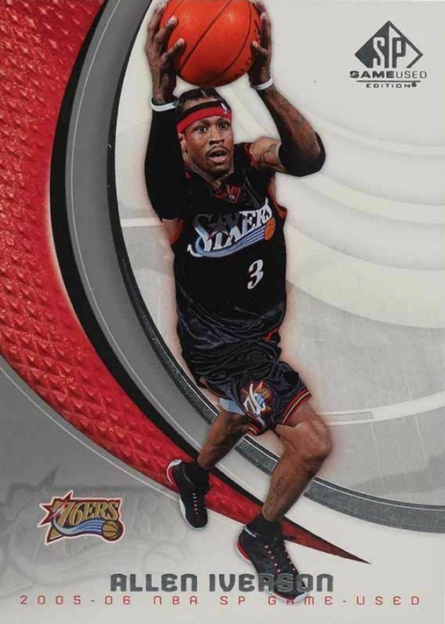 2005 SP Game Used Allen Iverson #73 Basketball Card