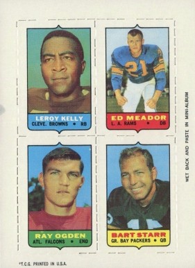 1969 Topps Four in One Kelly/Meador/Starr/Ogden # Football Card