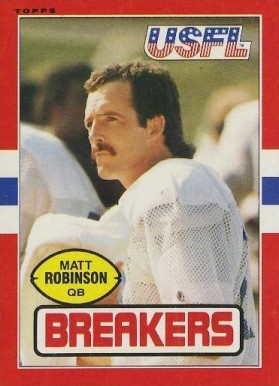 1985 Topps USFL Matt Robinson #111 Football Card