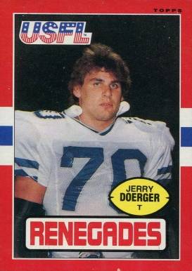 1985 Topps USFL Jerry Doerger #99 Football Card