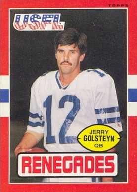 1985 Topps USFL Jerry Golsteyn #100 Football Card
