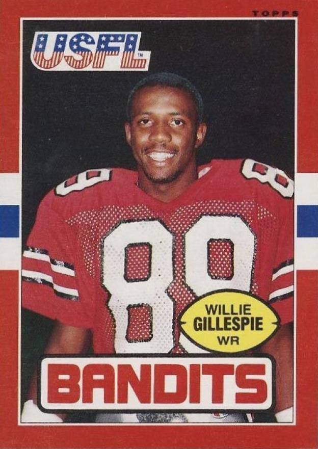 1985 Topps USFL Willie Gillespie #127 Football Card