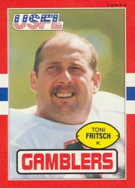 1985 Topps USFL Toni Fritsch #42 Football Card