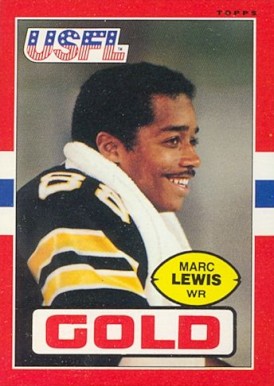 1985 Topps USFL Mark Lewis #34 Football Card