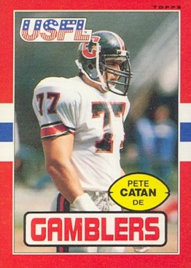 1985 Topps USFL Pete Catan #40 Football Card