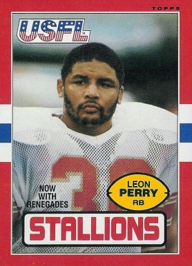 1985 Topps USFL Leon Perry #25 Football Card