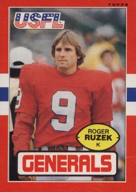 1985 Topps USFL Roger Ruzek #85 Football Card