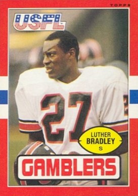 1985 Topps USFL Luther Bradley #39 Football Card