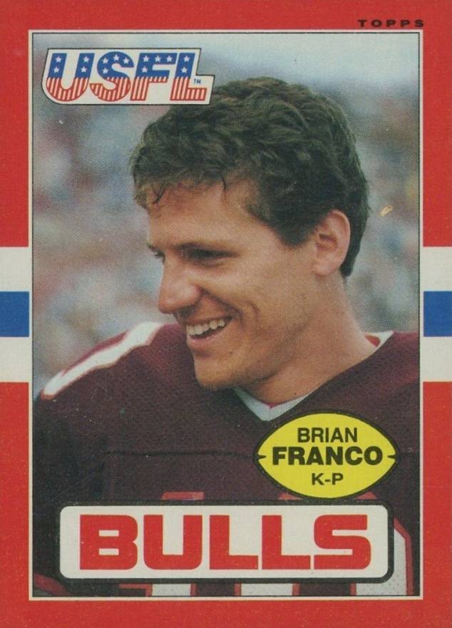 1985 Topps USFL Brian Franco #52 Football Card
