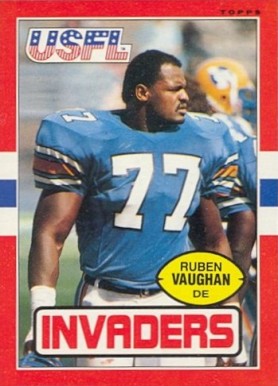 1985 Topps USFL Ruben Vaughan #96 Football Card