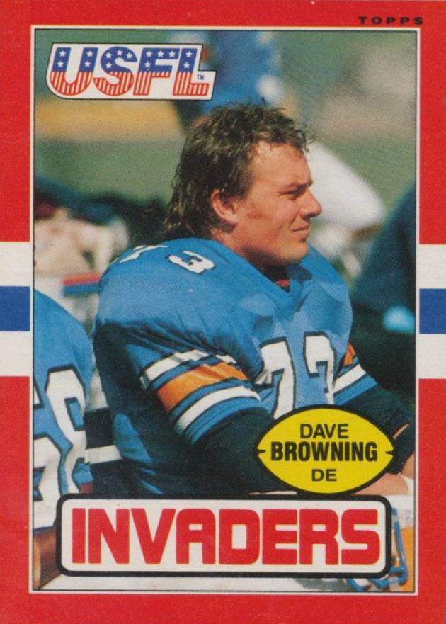 1985 Topps USFL Dave Browning #91 Football Card