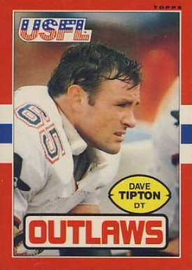 1985 Topps USFL Dave Tipton #7 Football Card
