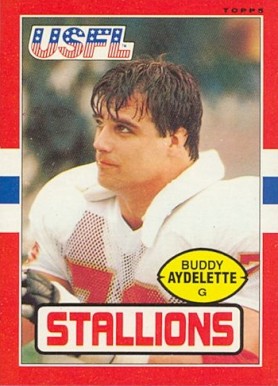 1985 Topps USFL Buddy Aydelette #20 Football Card