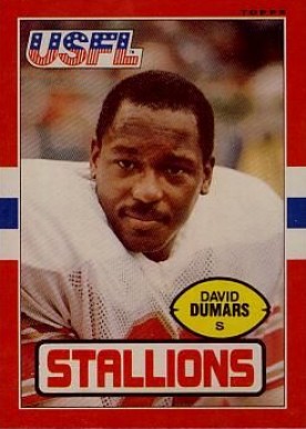 1985 Topps USFL David Dumars #22 Football Card