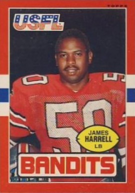 1985 Topps USFL James Harrell #128 Football Card