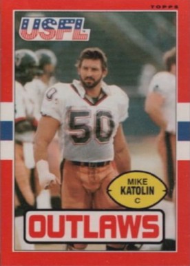 1985 Topps USFL Mike Katolin #2 Football Card