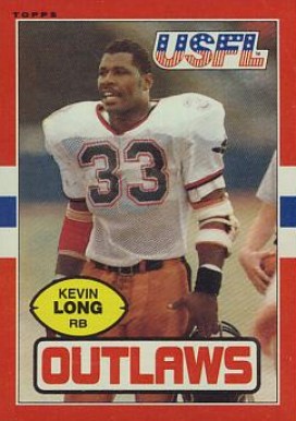 1985 Topps USFL Kevin Long #5 Football Card