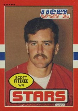 1985 Topps USFL Scott Fitzkee #13 Football Card